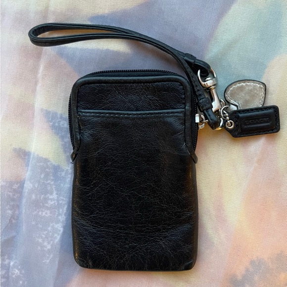 Coach Black Leather Wristlet - Picture 2 of 3